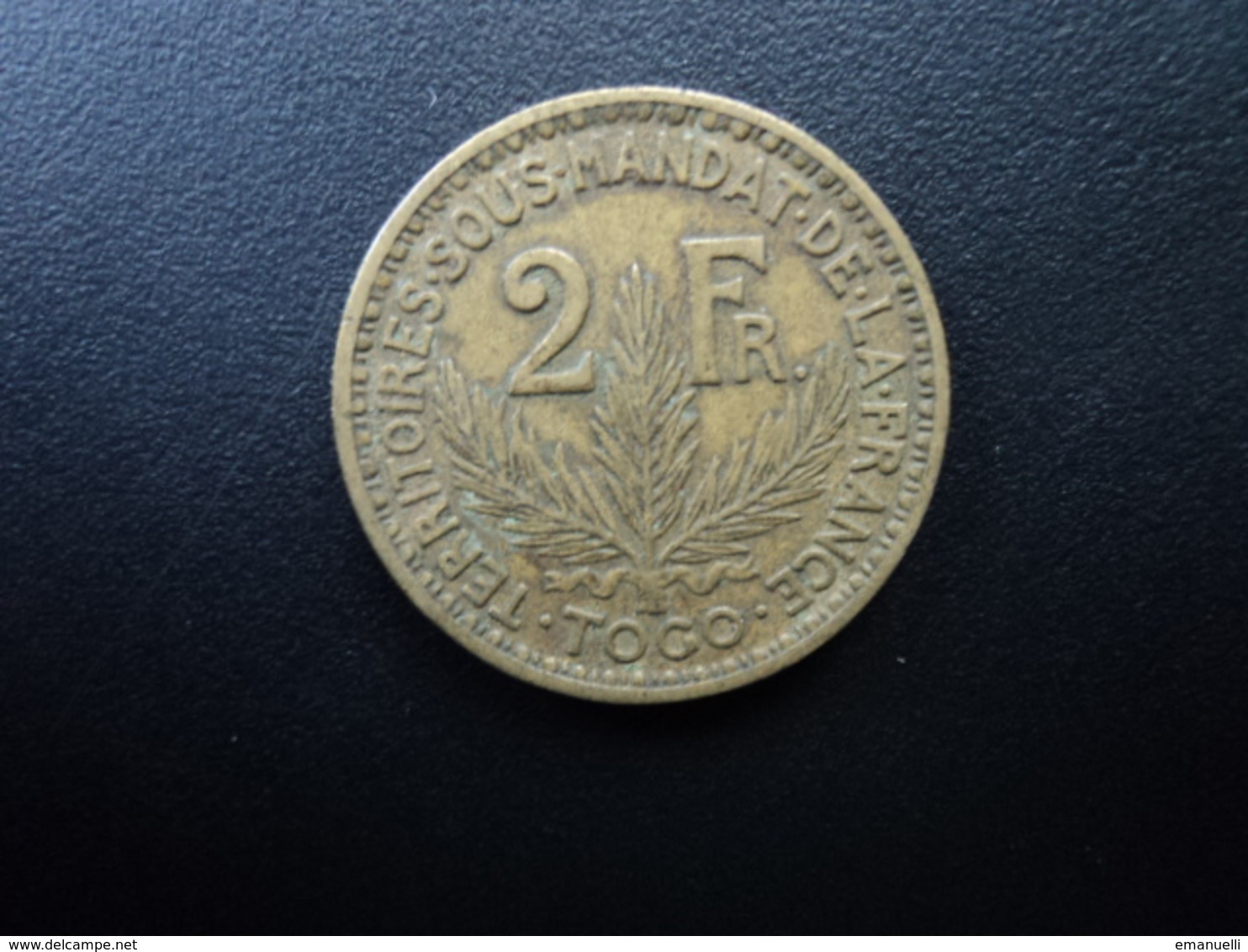 TOGO : TERRITOIRES SOUS MANDAT DE LA FRANCE : 2 FRANCS   1925    G.15 / KM 3     TTB+ - Togo