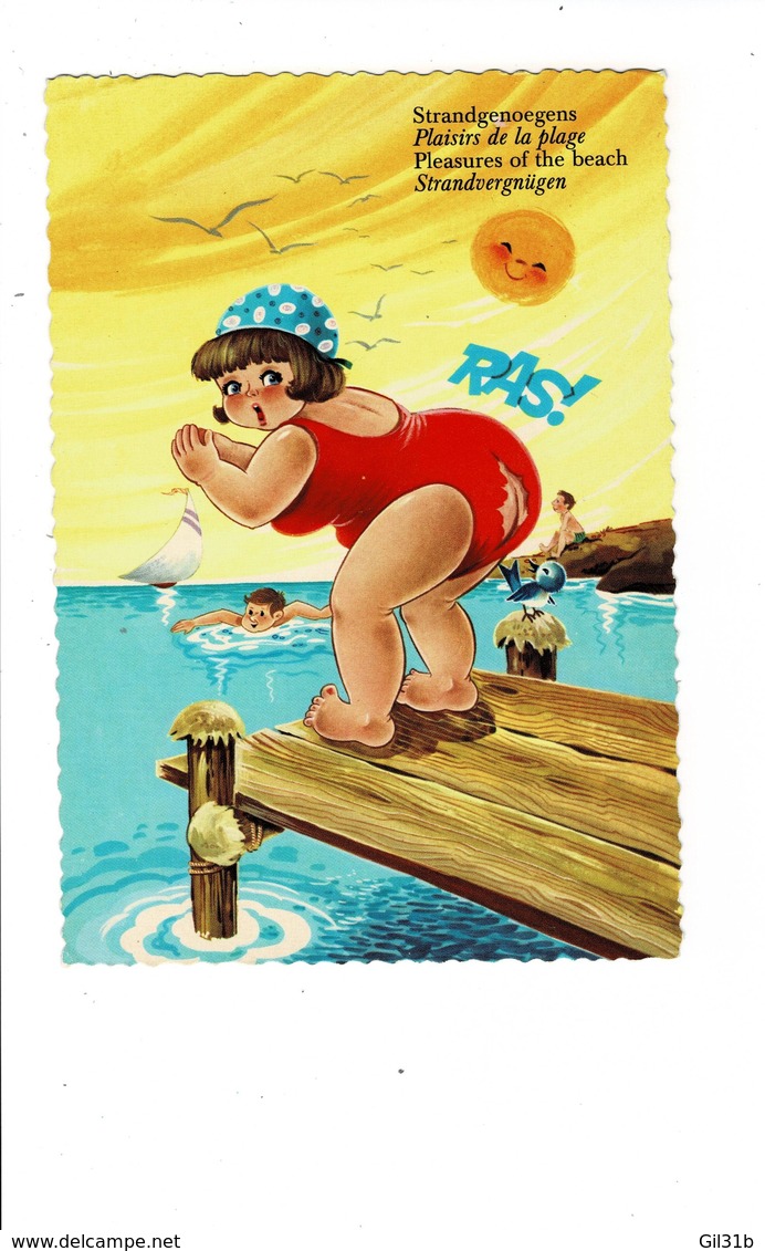 Vends Lot De Quatre Cartes Humoristiques, Zaseph ,Amitiés ,Plaisir De La Plage, A Propos Ma Chère, - Humour