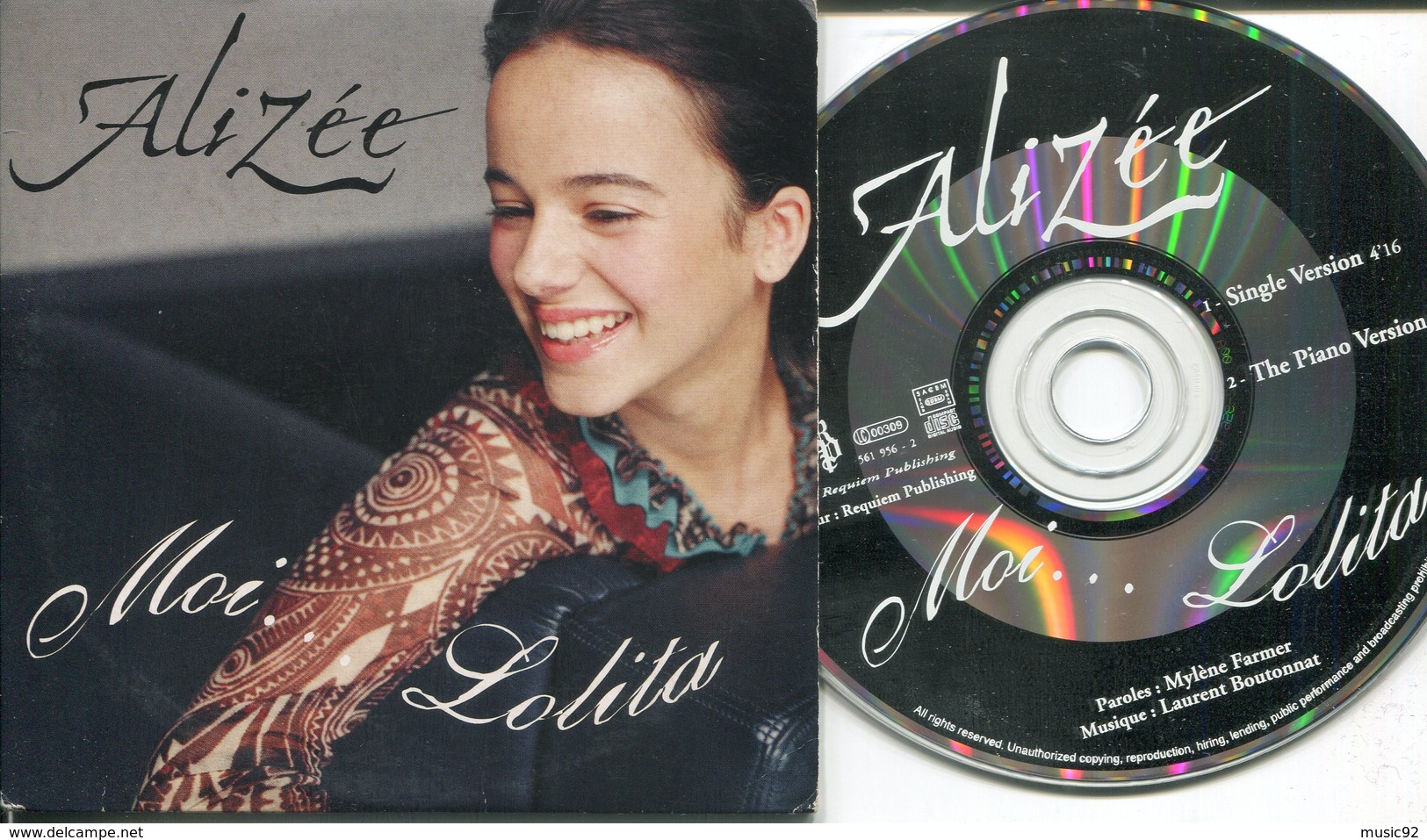 Alizée - CD Single - Moi Lolita - Disco, Pop