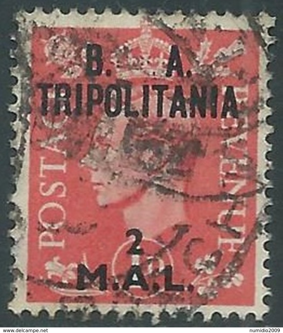 1950 OCCUPAZIONE BRITANNICA TRIPOLITANIA BA USATO 2 MAL - RB39-7 - Tripolitaine