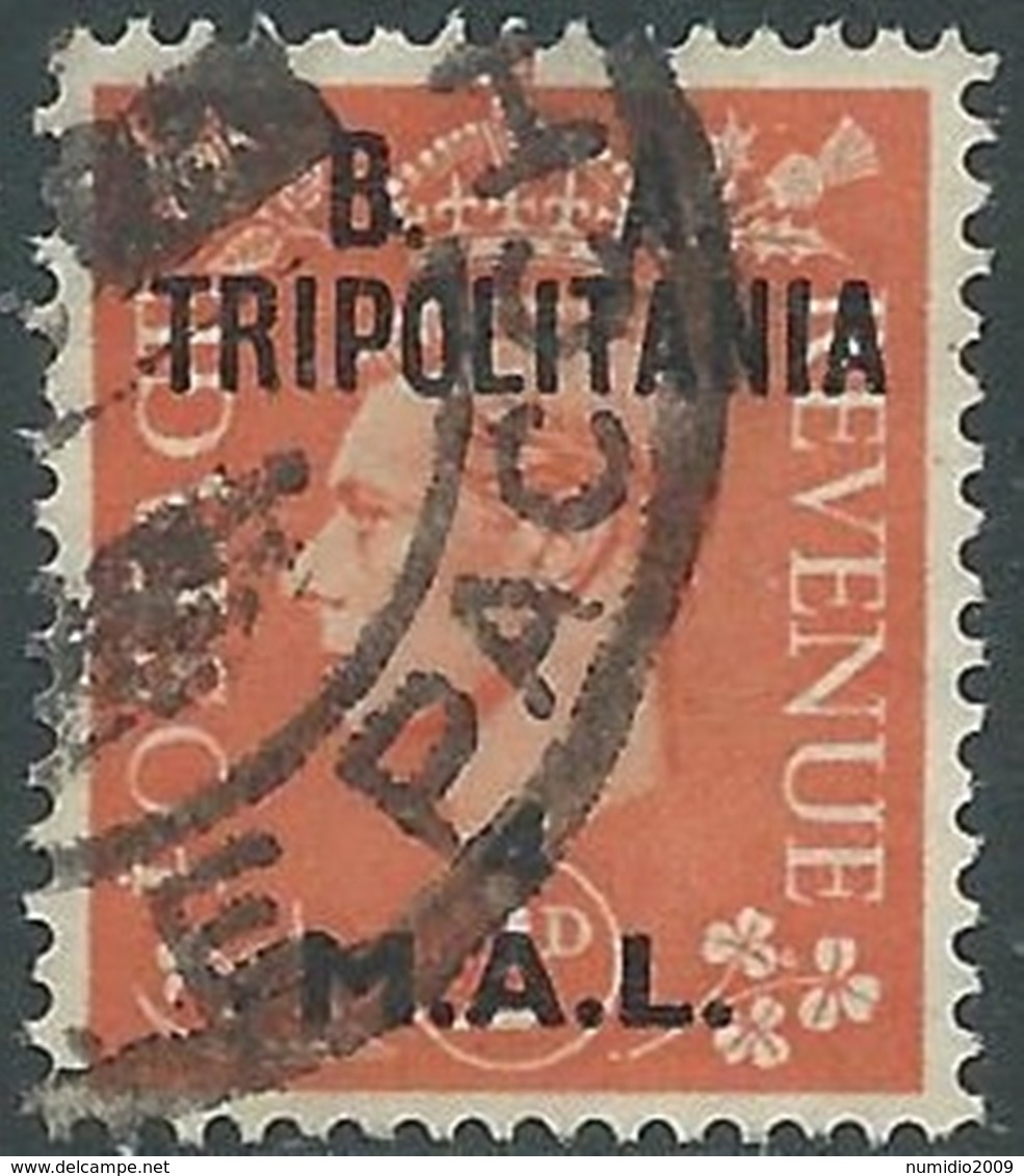 1950 OCCUPAZIONE BRITANNICA TRIPOLITANIA BA USATO 4 MAL - RB39-9 - Tripolitania