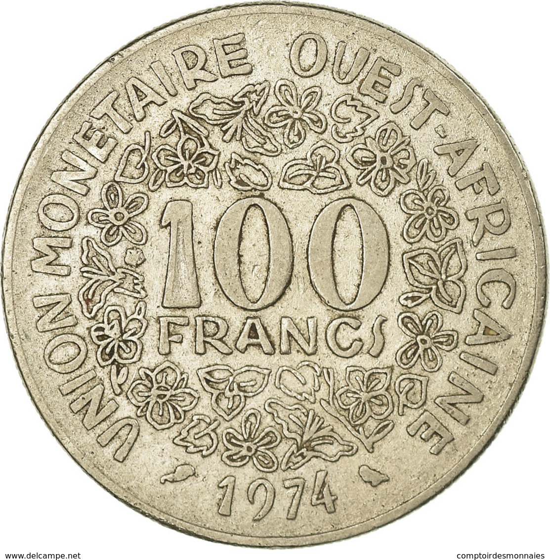 Monnaie, West African States, 100 Francs, 1974, TTB, Nickel, KM:4 - Côte-d'Ivoire