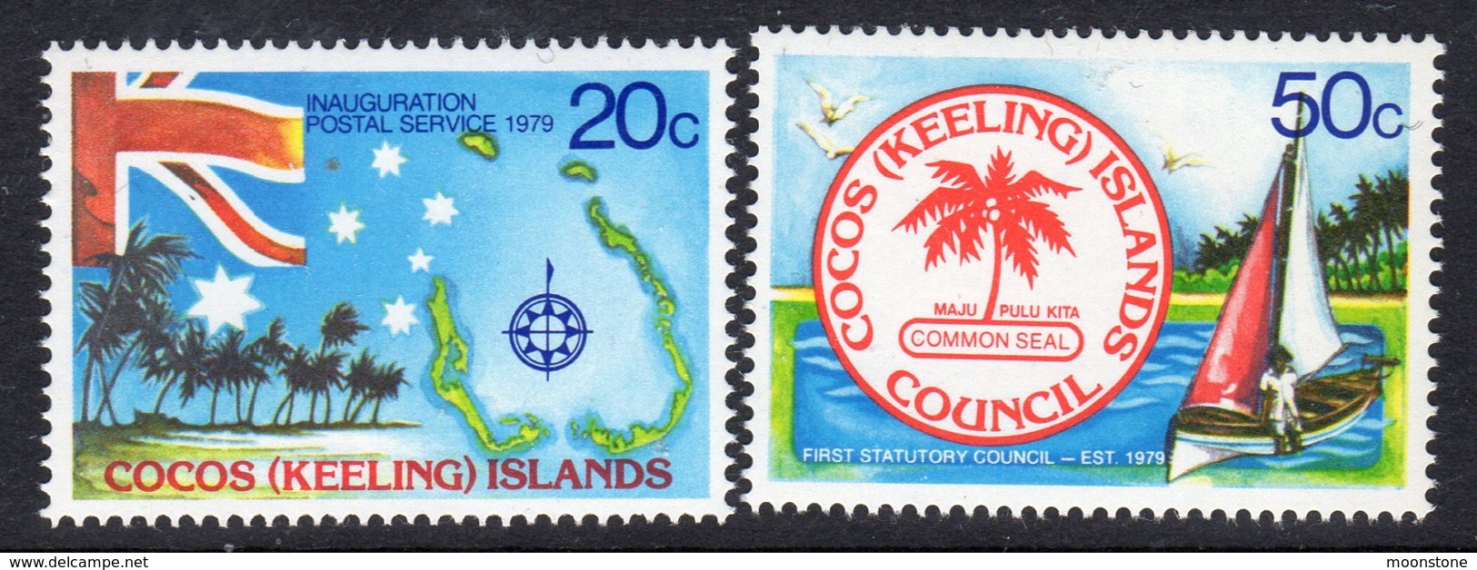 Cocos (Keeling) Islands 1979 Independent Postal Service Set Of 2, MNH, SG 32/3 (AU) - Cocos (Keeling) Islands