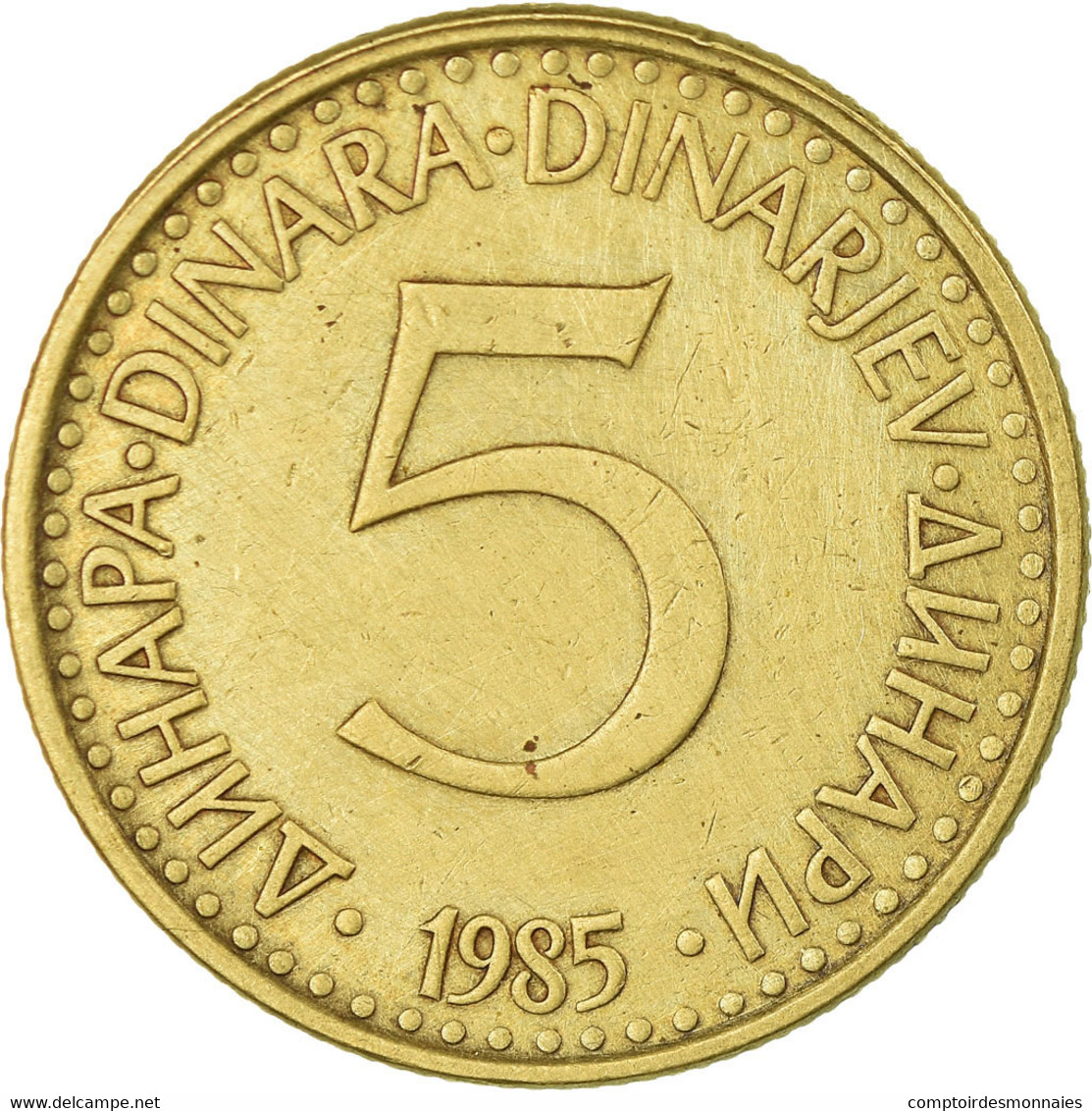 Monnaie, Yougoslavie, 5 Dinara, 1985, TB+, Nickel-brass, KM:88 - Yougoslavie