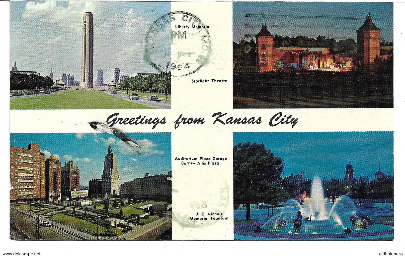 4180p: AK USA 1964, Liberty Memorial Und Andere, Gelaufen Nach Schweden - Kansas City – Kansas
