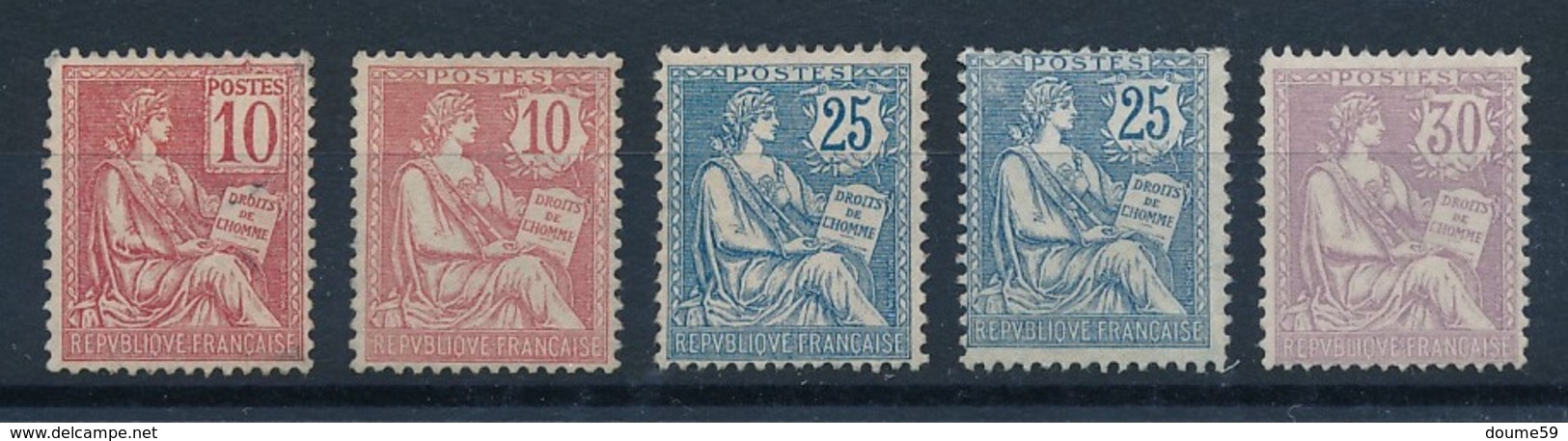 DG-173: FRANCE  Lot  NSG  1  N°116-124-127(2)-128 - Nuovi