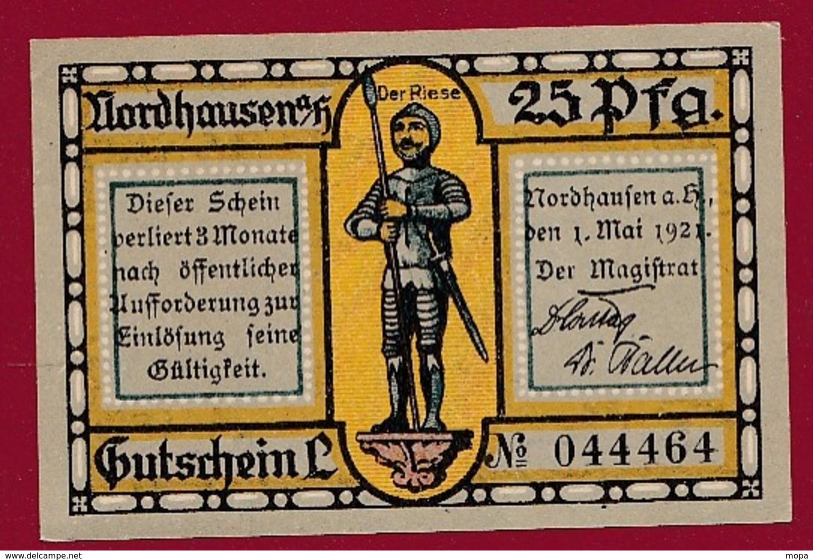 Allemagne 1 Notgeld 25 Pfenning Stadt Nordhausen Dans L 'état N °5407 - Collezioni