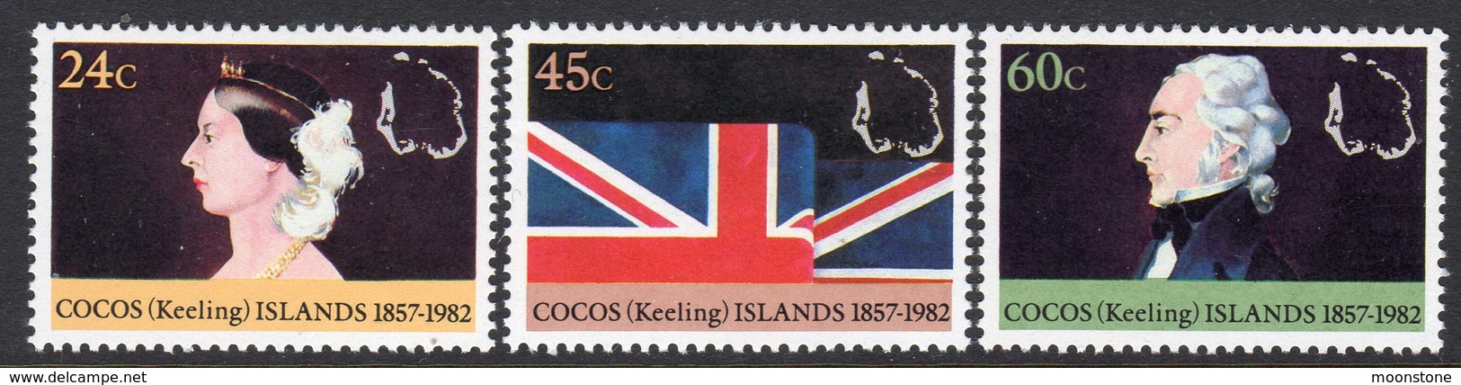 Cocos (Keeling) Islands 1982 125th Anniversary Of Annexation Set Of 3, MNH, SG 79/81 (AU) - Cocos (Keeling) Islands
