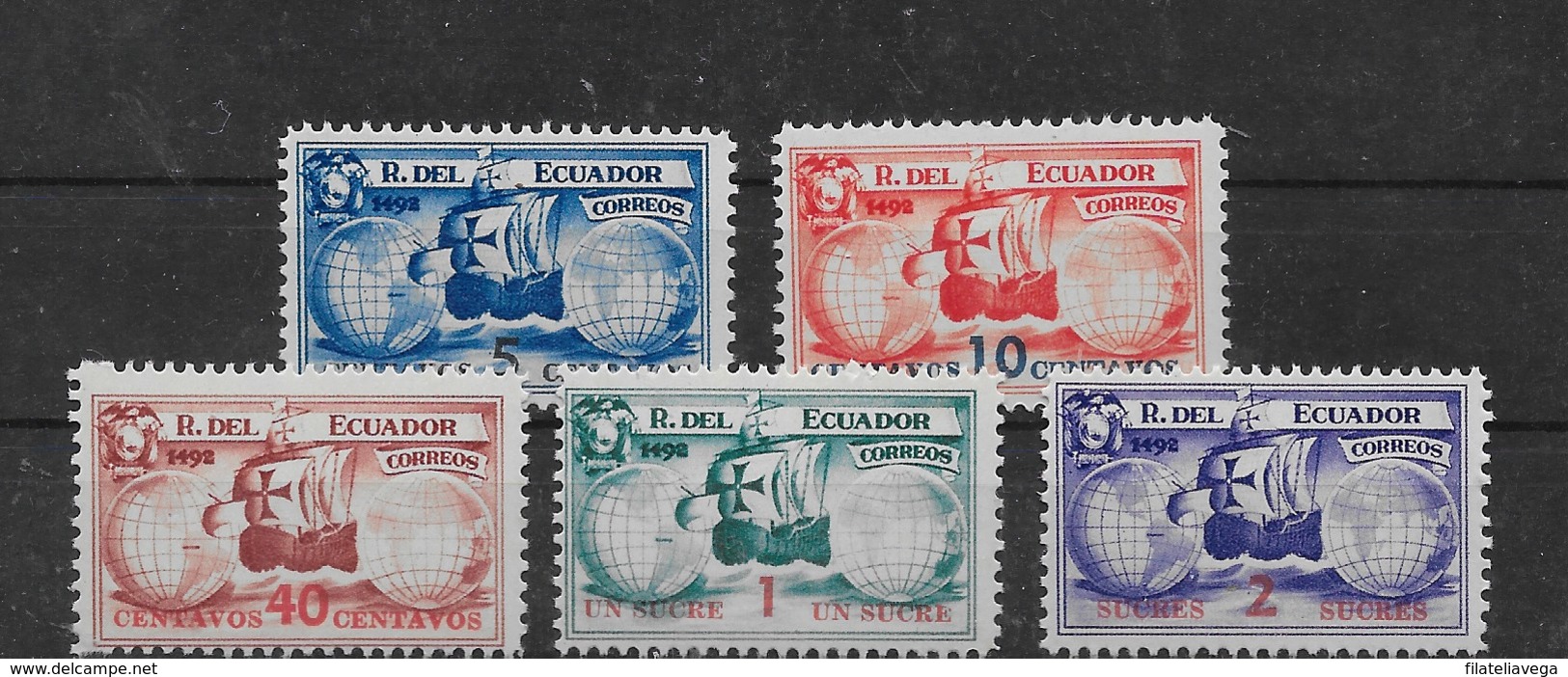 Serie De Ecuador Nº Yvert 327/31 ** BARCOS(SHIPS) - Ecuador