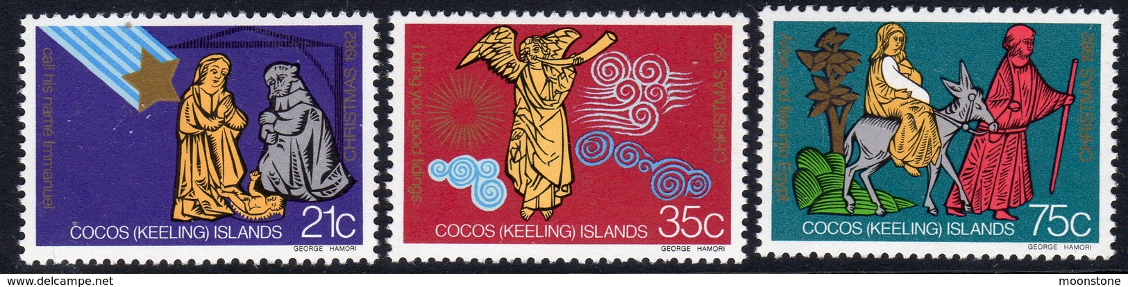 Cocos (Keeling) Islands 1982 Christmas Set Of 3, MNH, SG 100/2 (AU) - Cocos (Keeling) Islands