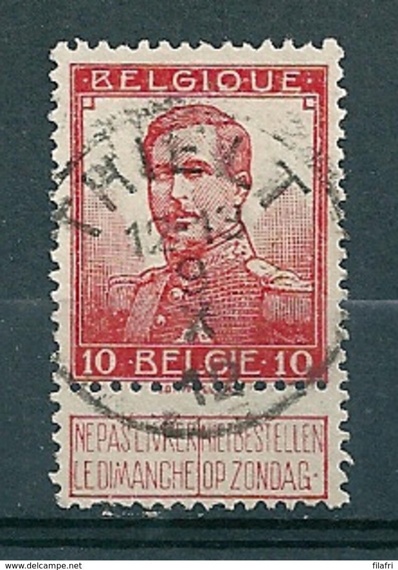 111 Gestempeld  THIELT - COBA 4 Euro - 1912 Pellens