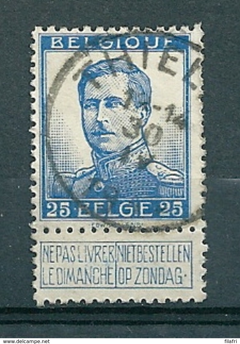 120 Gestempeld  THIELT - COBA 4 Euro - 1912 Pellens