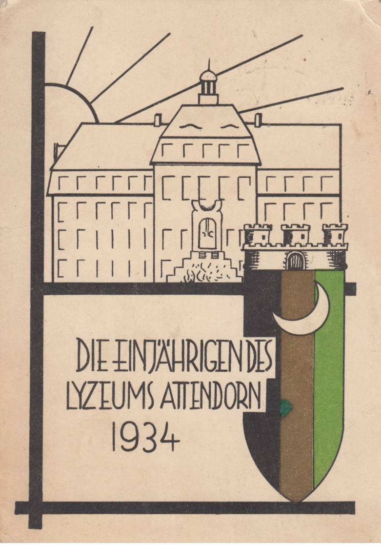 Die Einjahrigen Des Lyzeums Attendorn , Germany , 1934 - Other & Unclassified