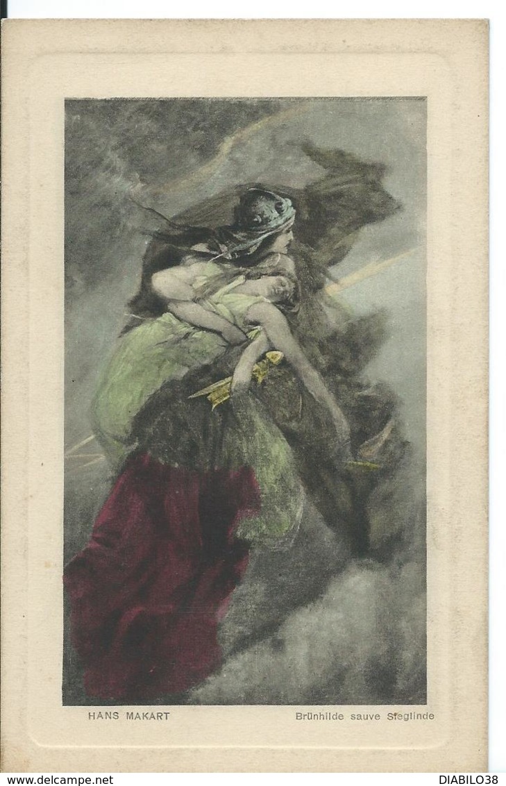 HANS MAKART.....  BRUNHILDE SAUVE SLEGLINDE - Malerei & Gemälde