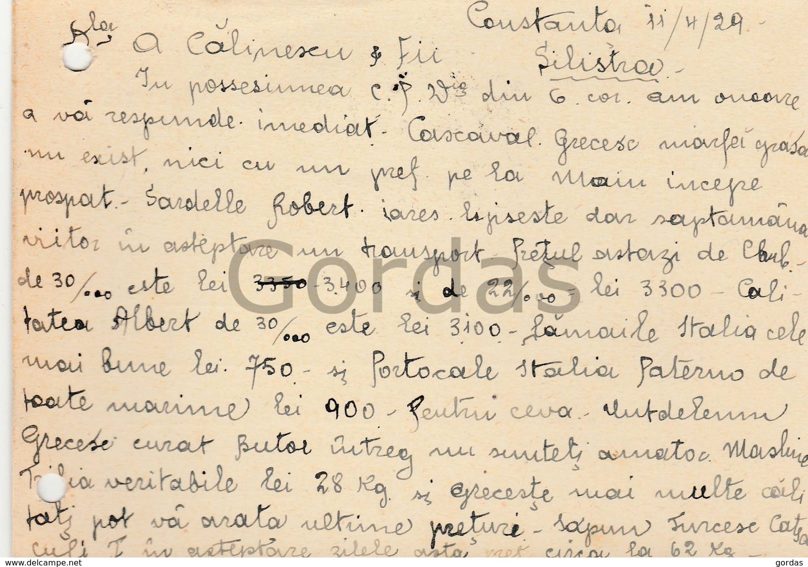 Romania - Constanta - Reclama - Stationery - Sarianopulos - Advertise - 1929 - Rumania