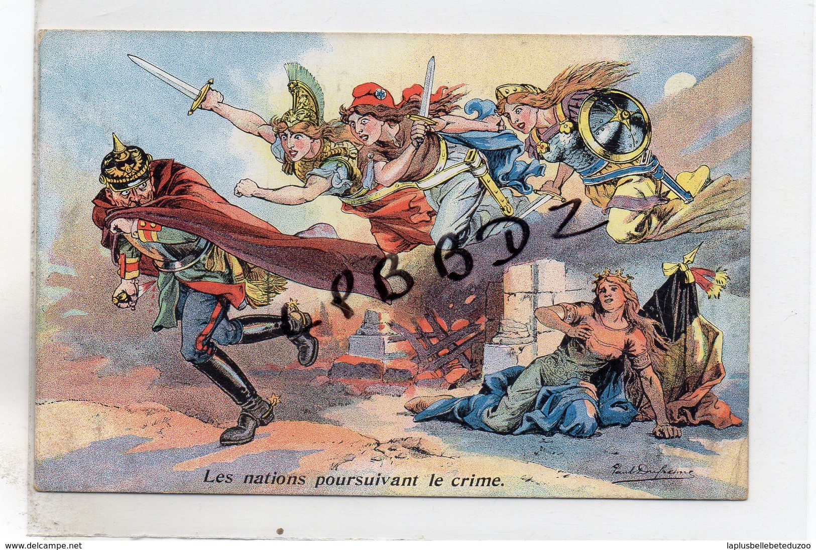 CPA - MILITARIA - Illustrateur Dufresne - Les Nations Poursuivant Le Crime - Pas Courante - Guerre 1914-1918 - - Weltkrieg 1914-18