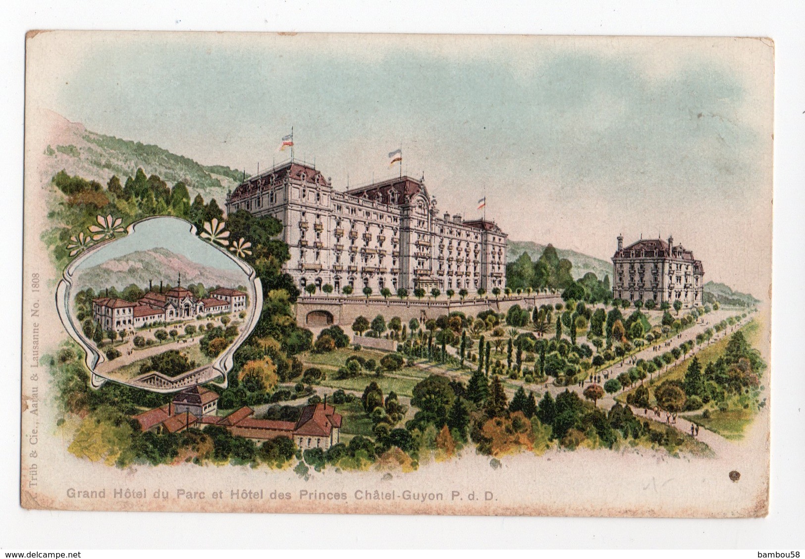 PUY DE DOME * HOTEL DU PARC & DES PRINCES * CHATEL-GUYON * A. Trub & Cie, Aarau, Lausanne, Colorisée - Châtel-Guyon