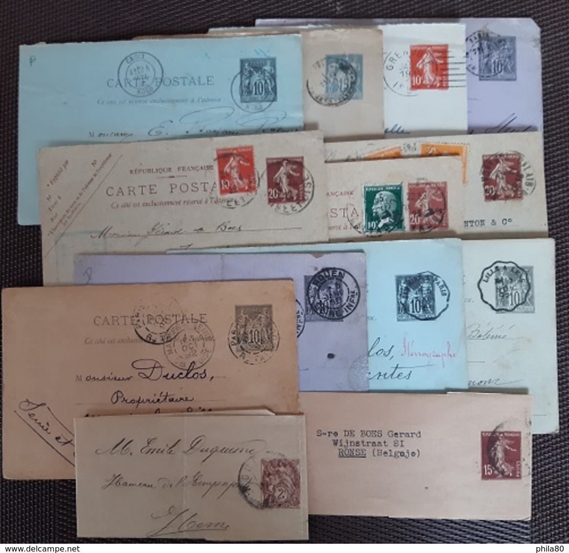 Lot De 30 Entiers Postaux (cartes, Enveloppes, Bandes Journaux - Lots Et Collections : Entiers Et PAP