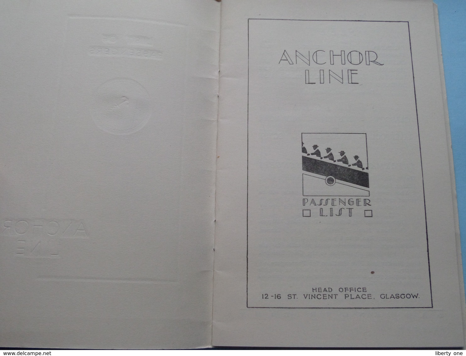 T.S.S. " CALIFORNIA " From Glasgow To NEW YORK 13th August 1937 " ANCHOR LINE " ( List Of PASSENGERS ) ! - Sonstige & Ohne Zuordnung