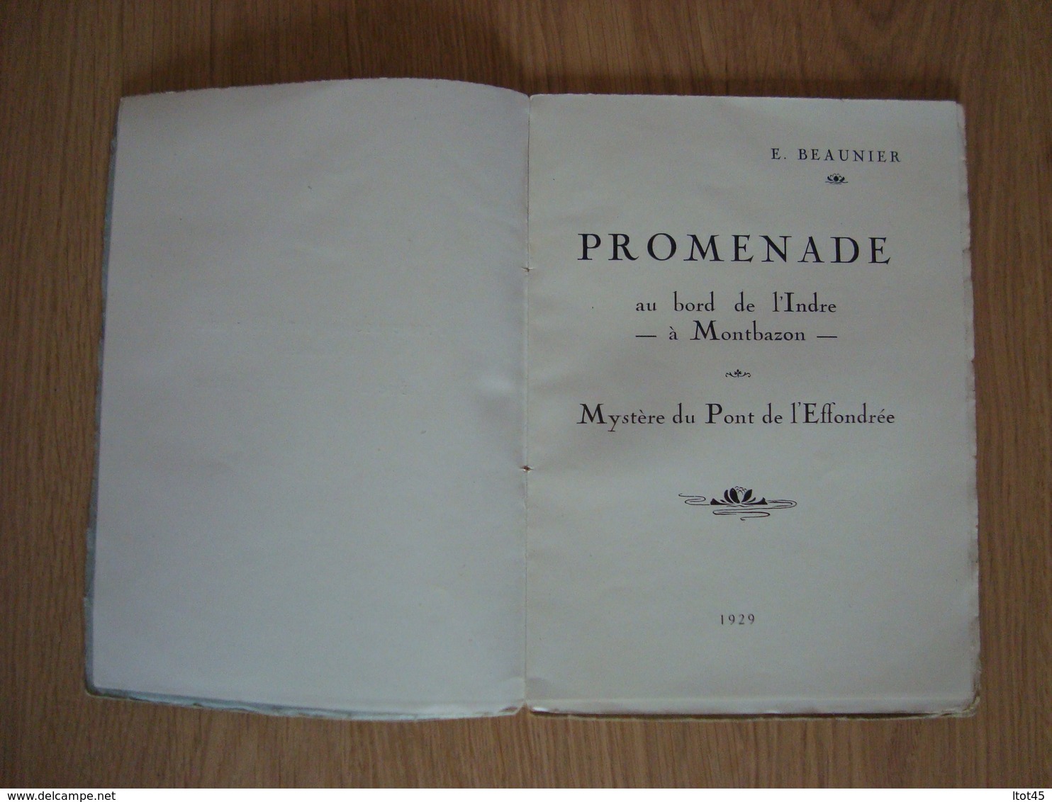 LIVRET PROMENADE AU BORD DE L'INDRE A MONTBAZON E. BEAUNIER 1929 - 1901-1940