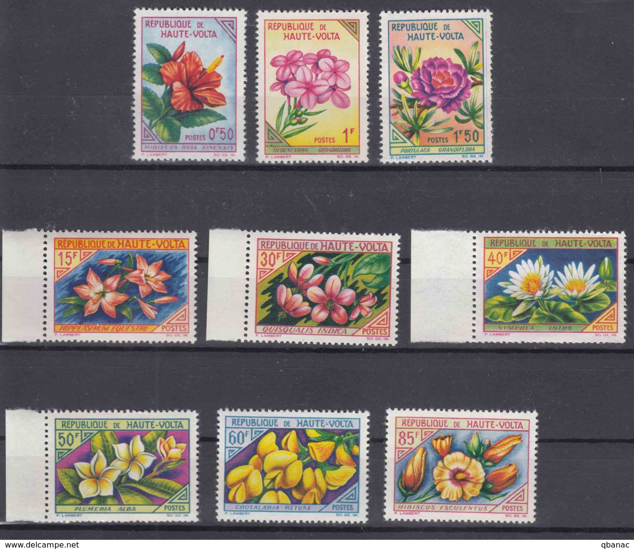 Upper Volta 1963 Flowers From Set Mi#120-135 Mint Never Hinged, Key Stamps Included - Obervolta (1958-1984)