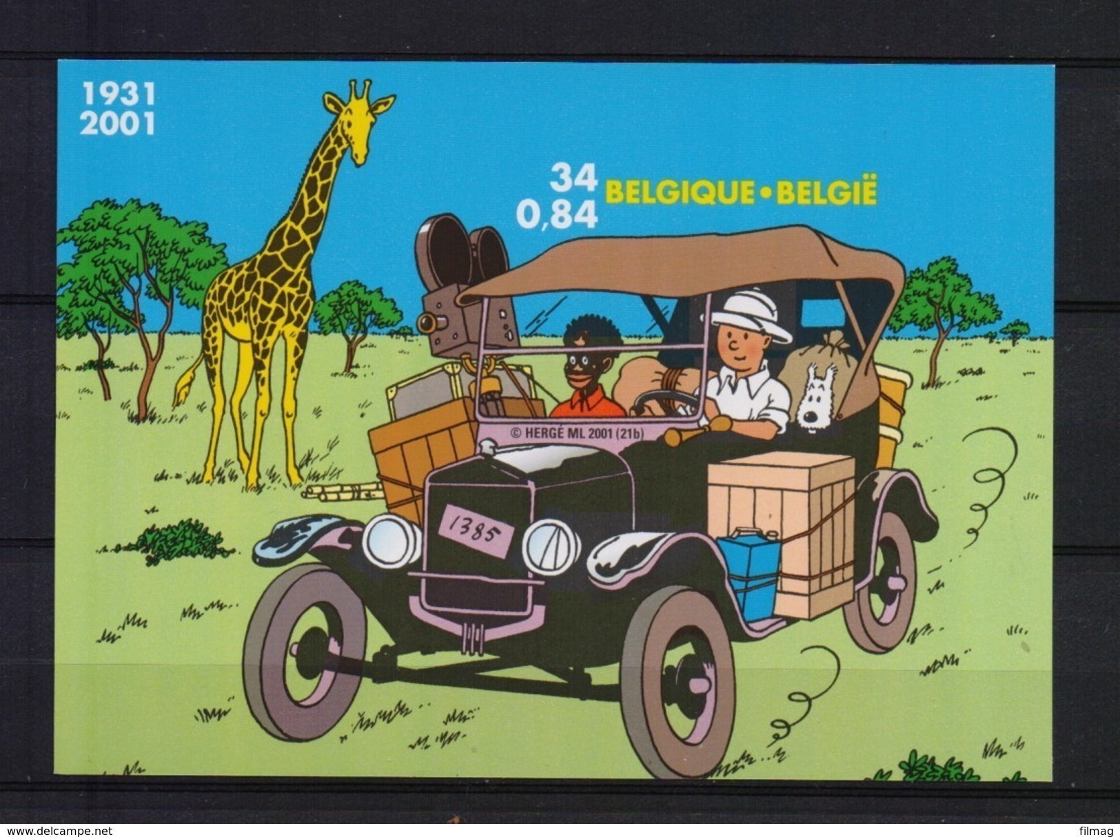 BLOK 93 KUIFJE TINTIN ONGETAND POSTFRIS** 2001 - Autres & Non Classés