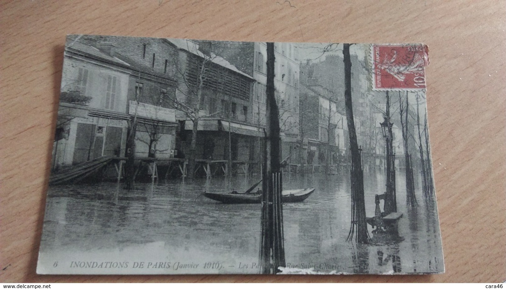 CPA - 6. Inondations De PARIS JANVIER 1910. Les Passerelles De St Charles - Inondations De 1910