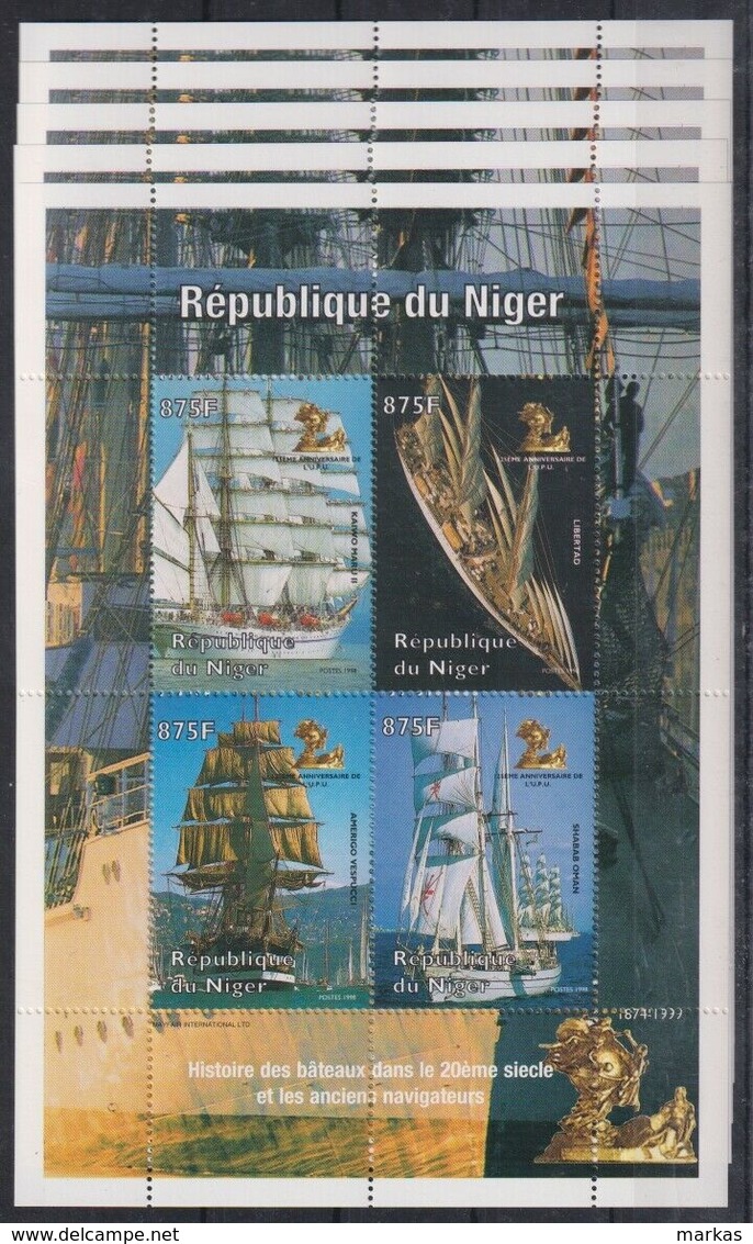 B737. 5x Niger - MNH - Transport - Ships - Wholesale - Ships