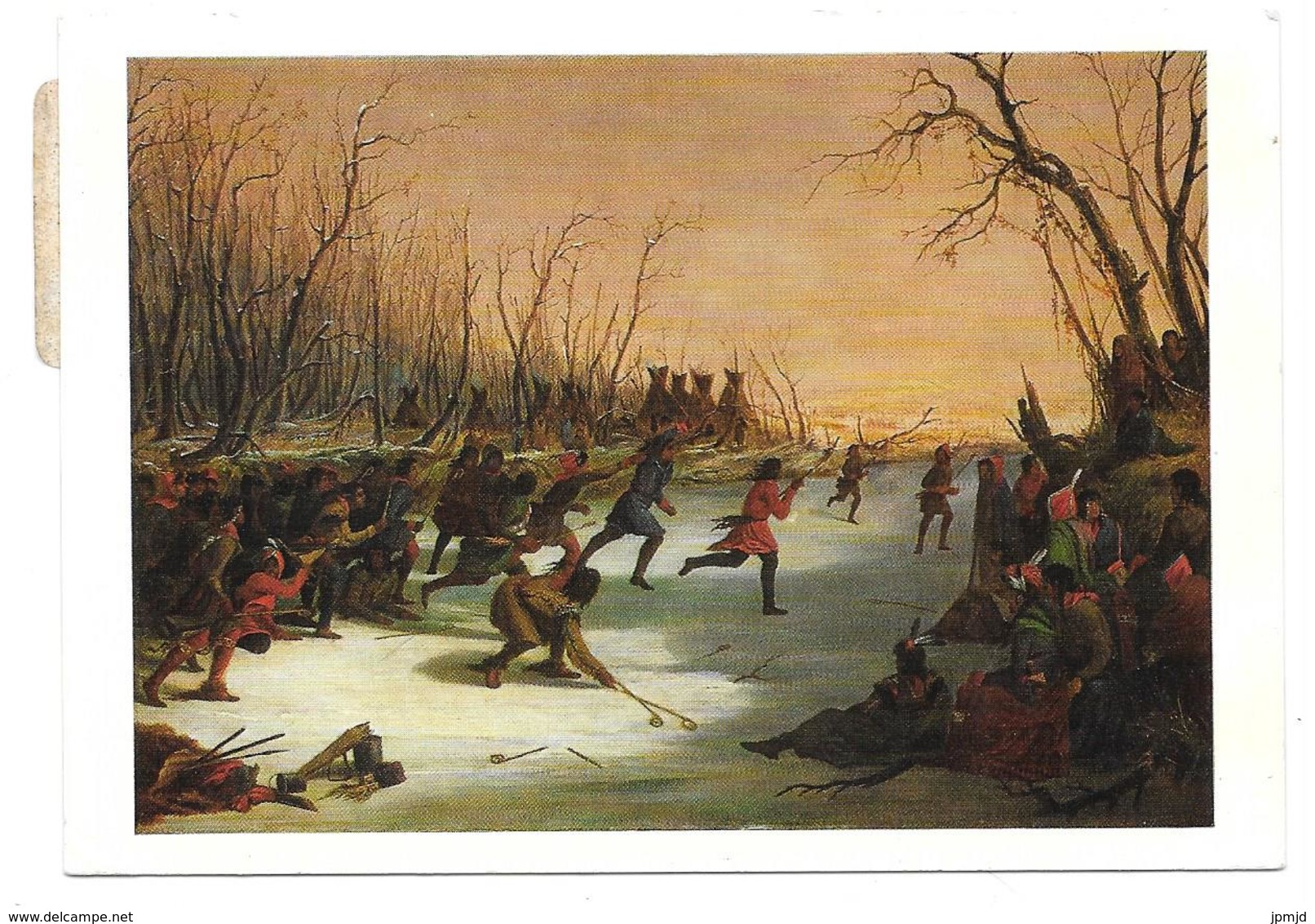 BALL PLAY OF THE SIOUX ON THE ST. PETERS RIVER IN WINTER - Seth Eastman - AMON CARTER MUSEUM, FORT WORTH - Fort Worth