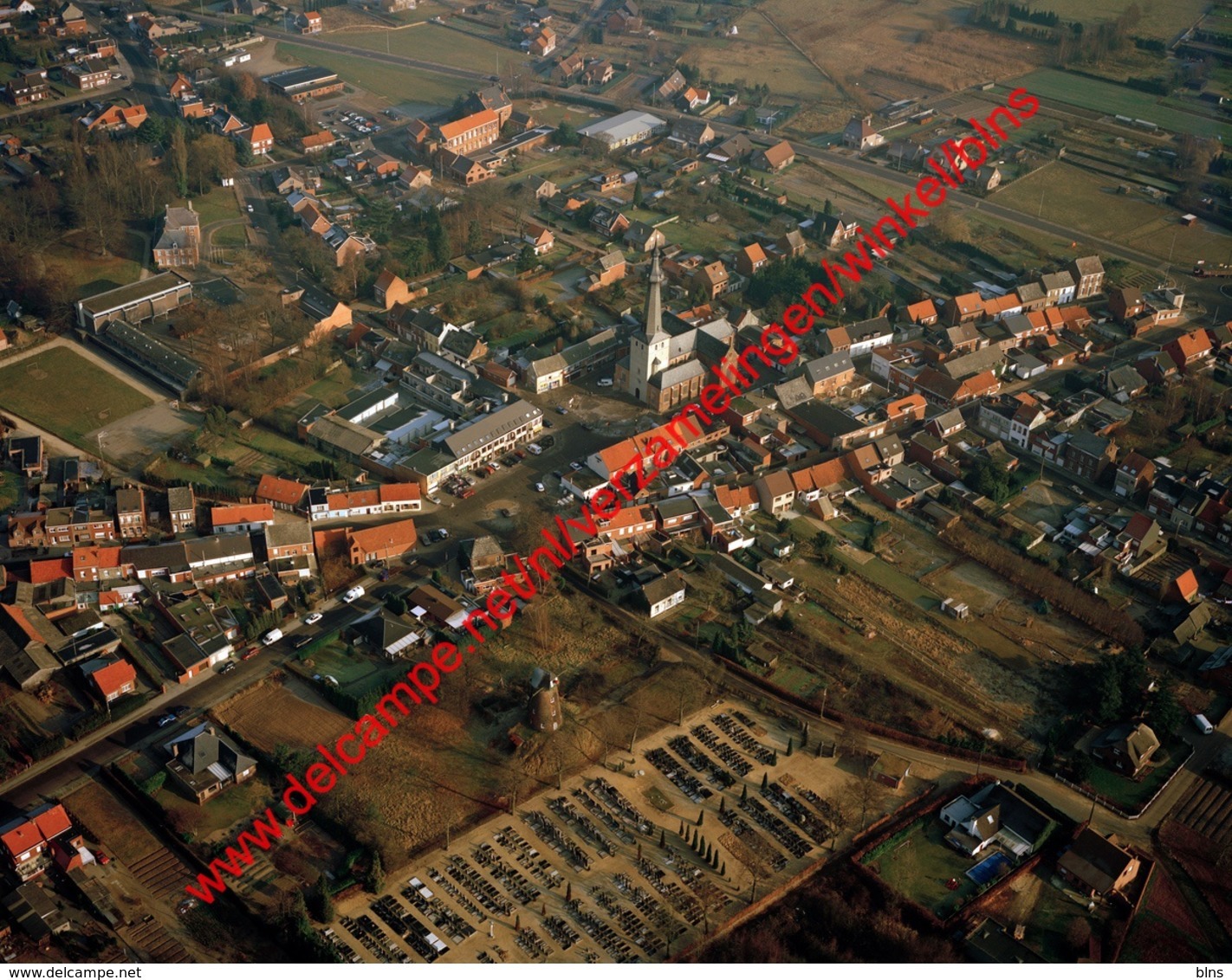 Oelegem In Januari 1996 - Photo 15x23cm - Luchtfoto - Plaatsen