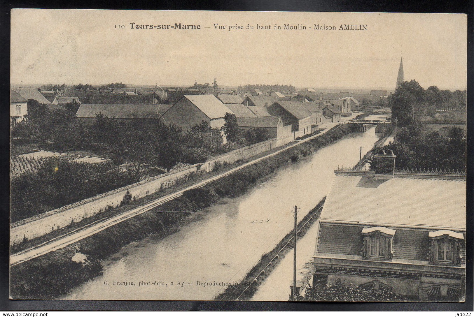 TOURS SUR MARNE 51 - Vue Prise Du Haut Du Moulin - Maison Amelin - #B738 - Otros & Sin Clasificación