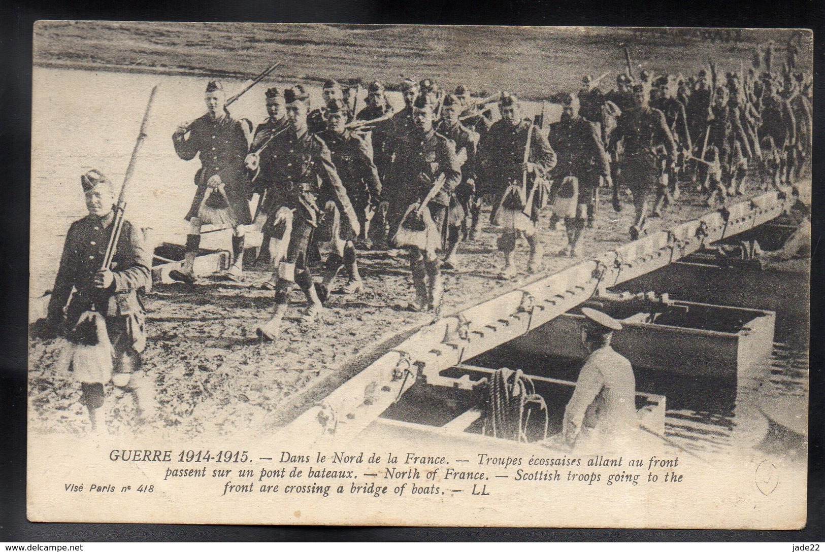 GUERRE 1914/15 - Dans Le Nord De La France - Troupes écossaises Allant Au Front - #B741 - War 1914-18