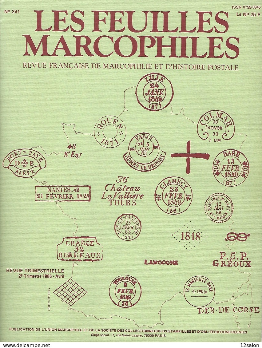 LES FEUILLES MARCOPHILES  241 - Filatelie En Postgeschiedenis