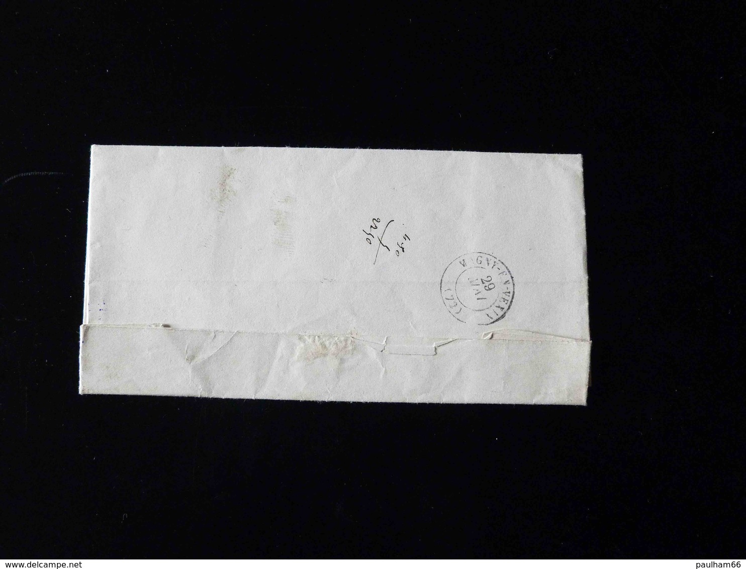 LETTRE DE LONGUEVILLE POUR MAGNY EN VEXIN  -  1863  -   CACHET  LA CHAUSSEE  - - 1849-1876: Période Classique