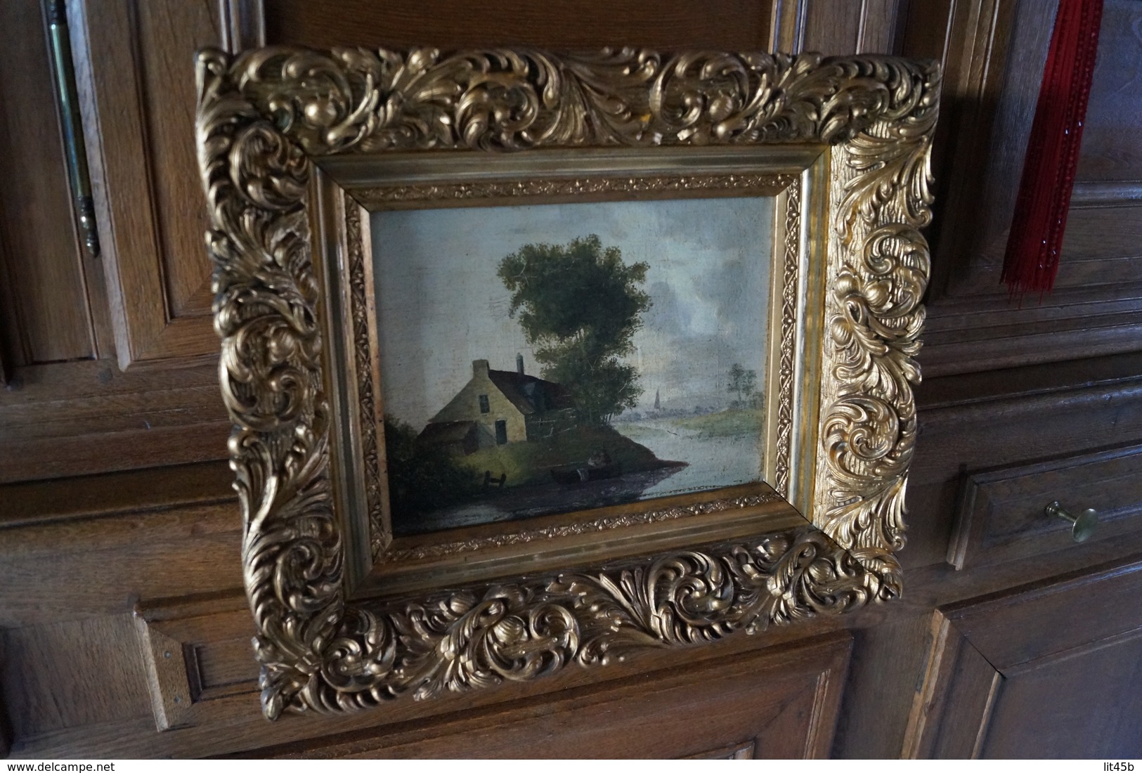 Superbe Ancienne Huile Sur Toile  Signature E.Vannerom ? Superbement Encadrée,Antique Originale,42 Cm./ 36 Cm. - Huiles