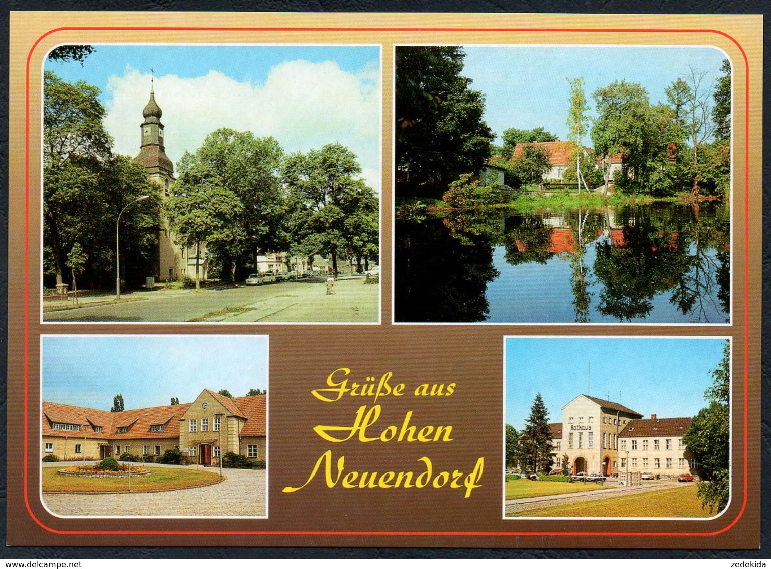 D1172 - TOP Hohen Neuendorf Rathaus Kirche - Bild Und Heimat Reichenbach - Qualitätskarte - Hohen Neuendorf