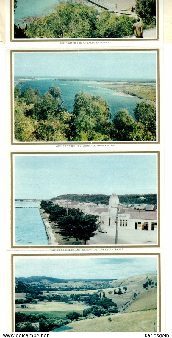 LAKES ENTRANCE Australia VIC " LEPORELLO 12 Color Views " ~1949 Postcard Size, Folded In Cover - Andere & Zonder Classificatie