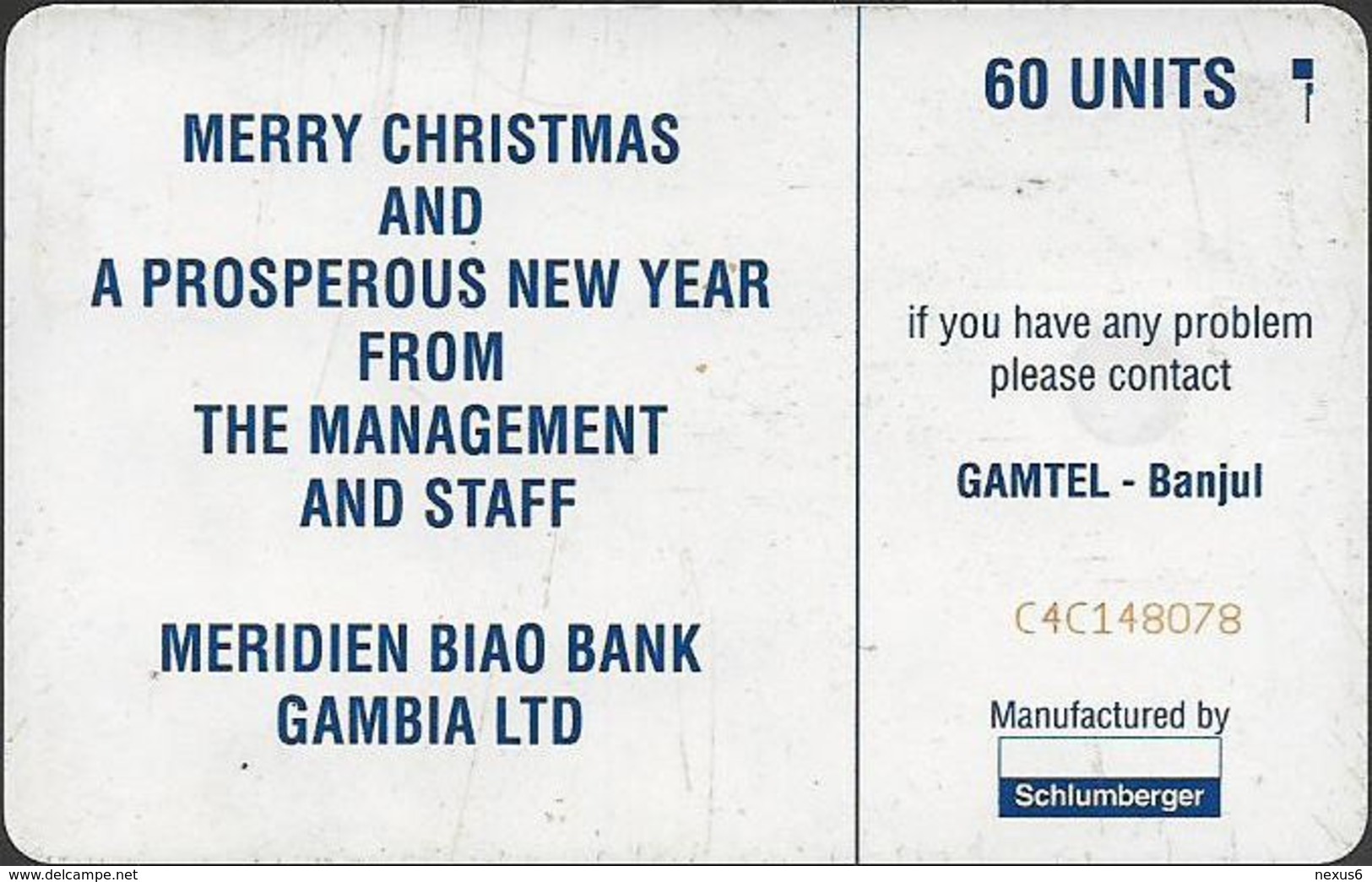 Gambia - Gamtel - Meridien Biao Bank (Big Cn. C4C), SC7, 60Units, Used - Gambie