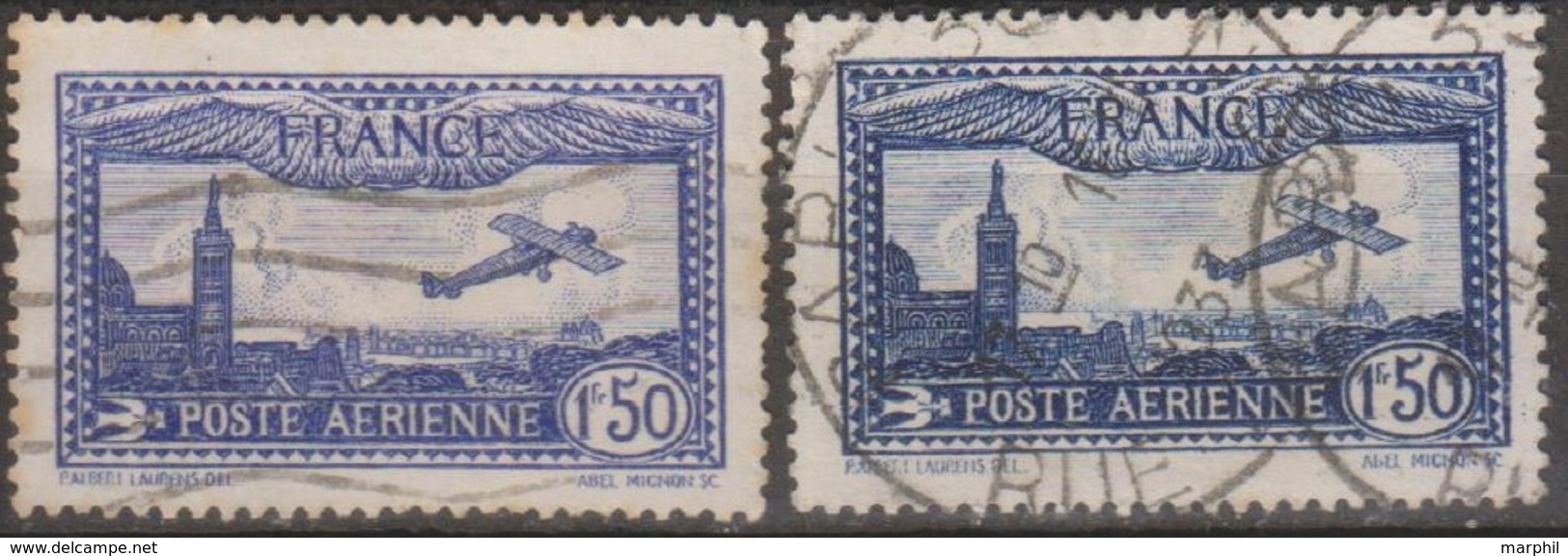 Francia 1930 YvN°A6 2v (o) Posta Aerea - 1927-1959 Usati