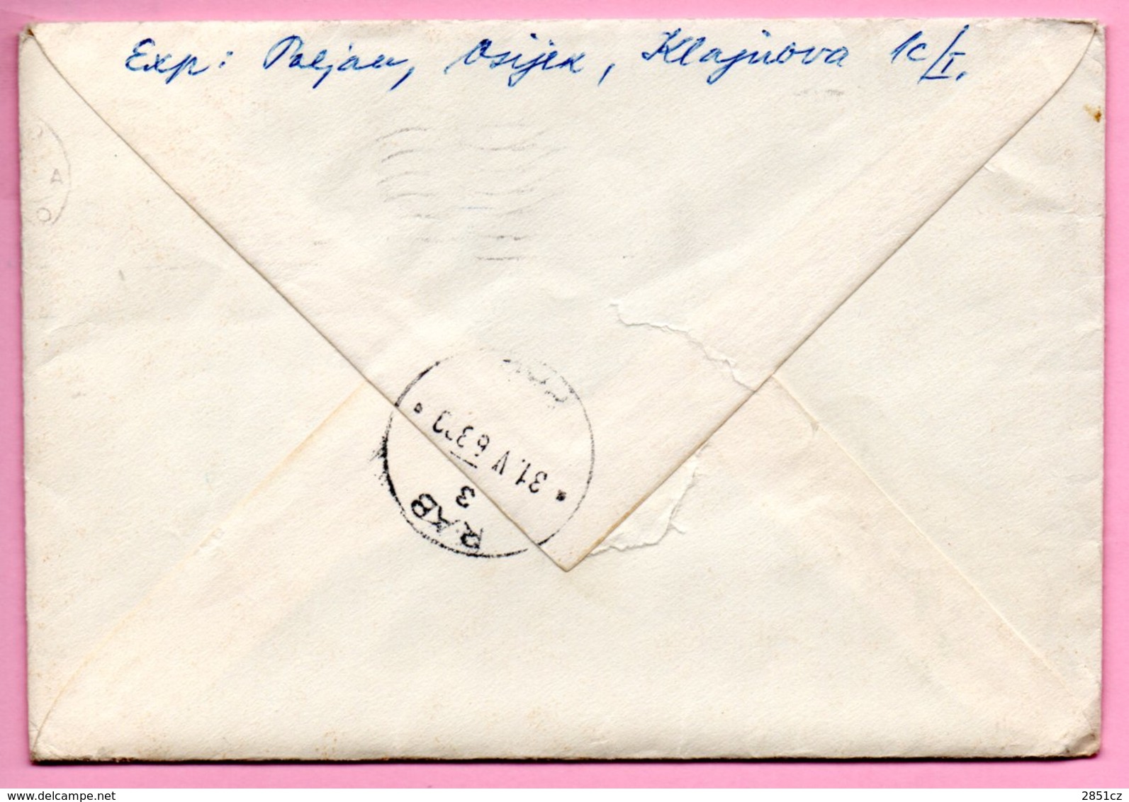 Letter - Postmark Osijek, 30.5.1963. / Rab, 31.5.1963., Yugoslavia - Otros & Sin Clasificación