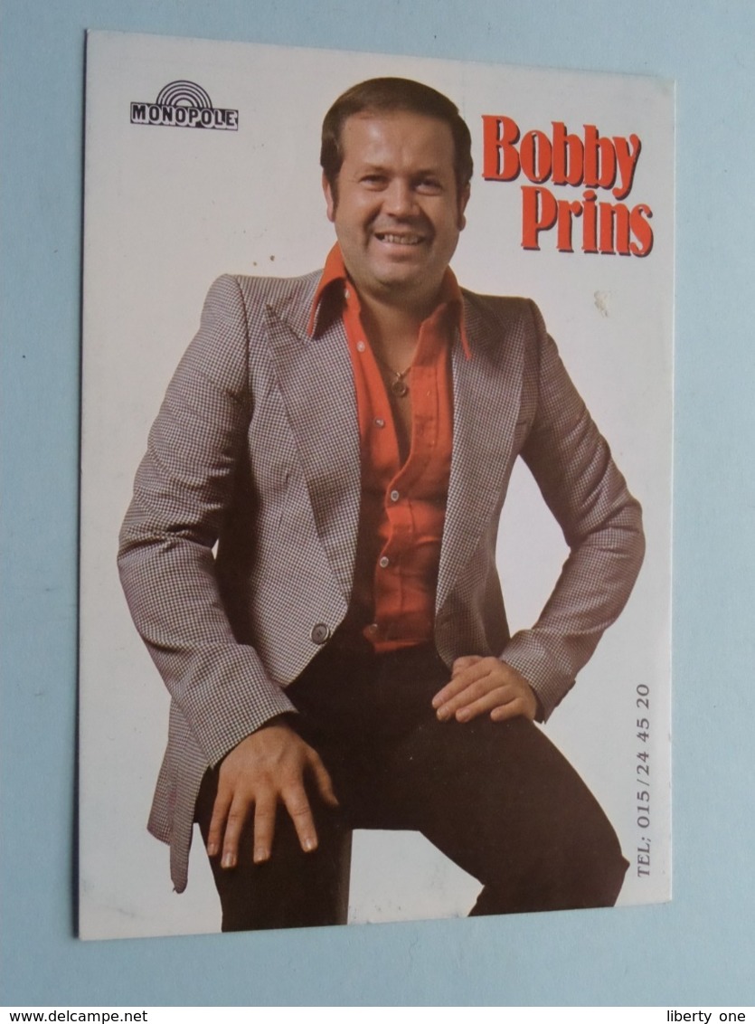 BOBBY PRINS ( Monopole ) FANCLUB DE KLINGE > Anno 19?? ( Zie Foto Voor Details ) ! - Photographs