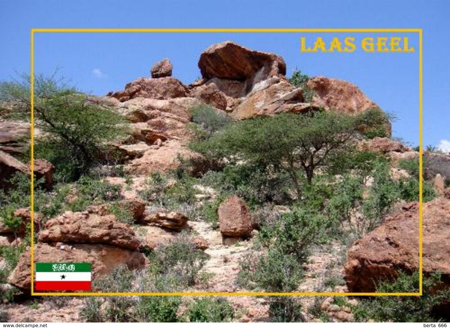 Somalia Somaliland Laas Geel Rocks New Postcard - Somalia