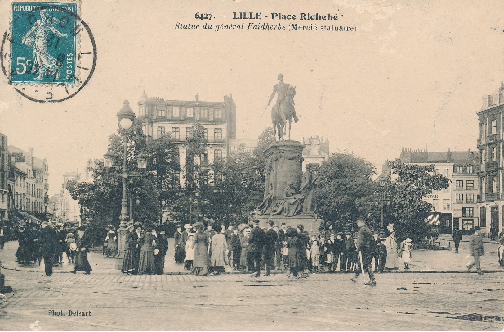 LILLE DELSART 6427 Place Richebé Léger Manque De Matiere Coin Haut à Gauche - Lille