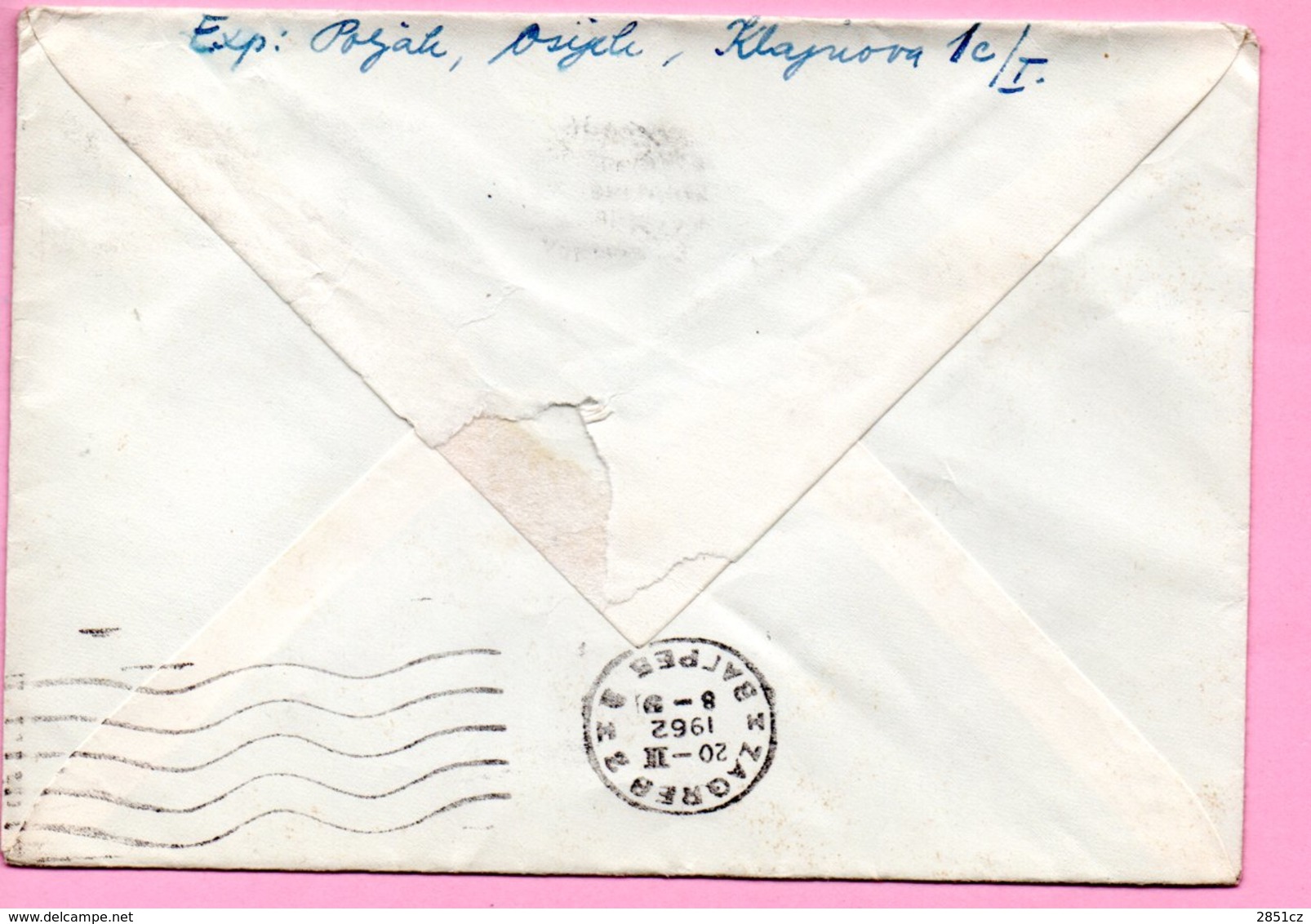 Letter - Postmark Osijek, 19.2.1962. / Zagreb, 20.2.1962., Yugoslavia - Sonstige & Ohne Zuordnung