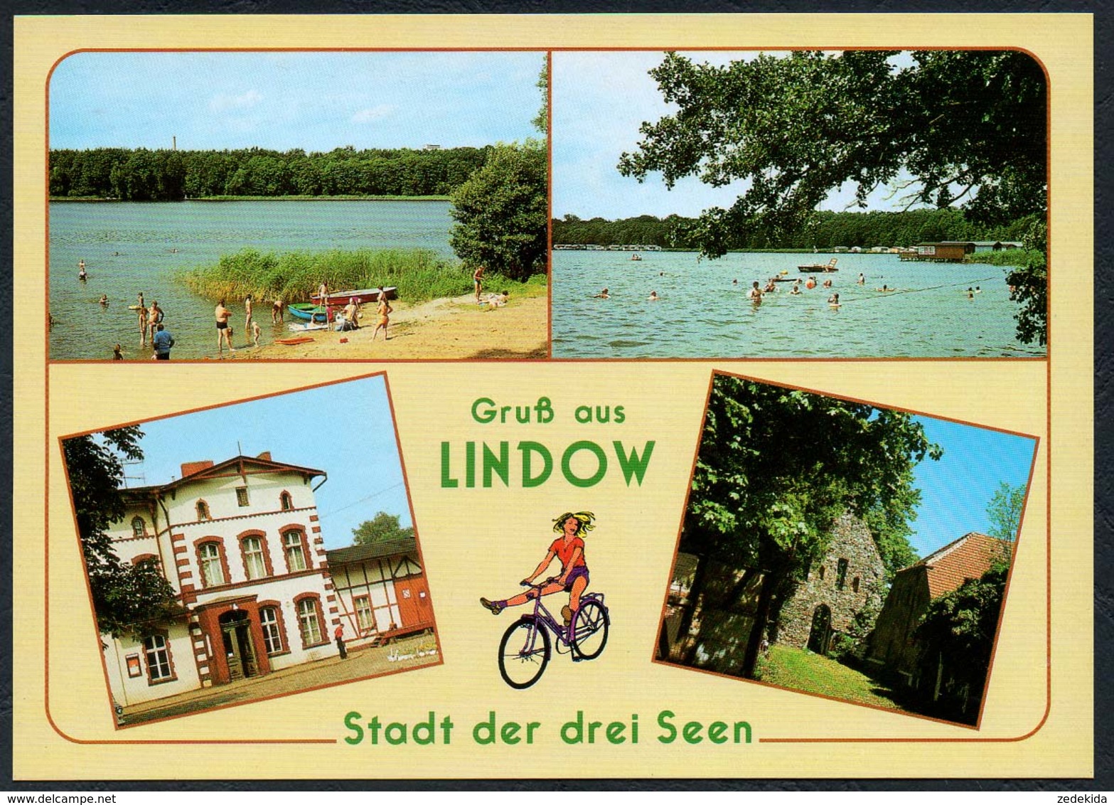 D1209 - TOP Lindow Bahnhof - Bild Und Heimat Reichenbach - Qualitätskarte - Lindow