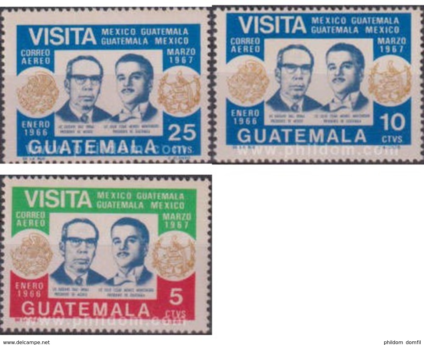 Ref. 619149 * MNH * - GUATEMALA. 1968. VISIT OF THE MEXICO PRESIDENT . VISITA DEL PRESIDENTE DE MEXICO - Guatemala