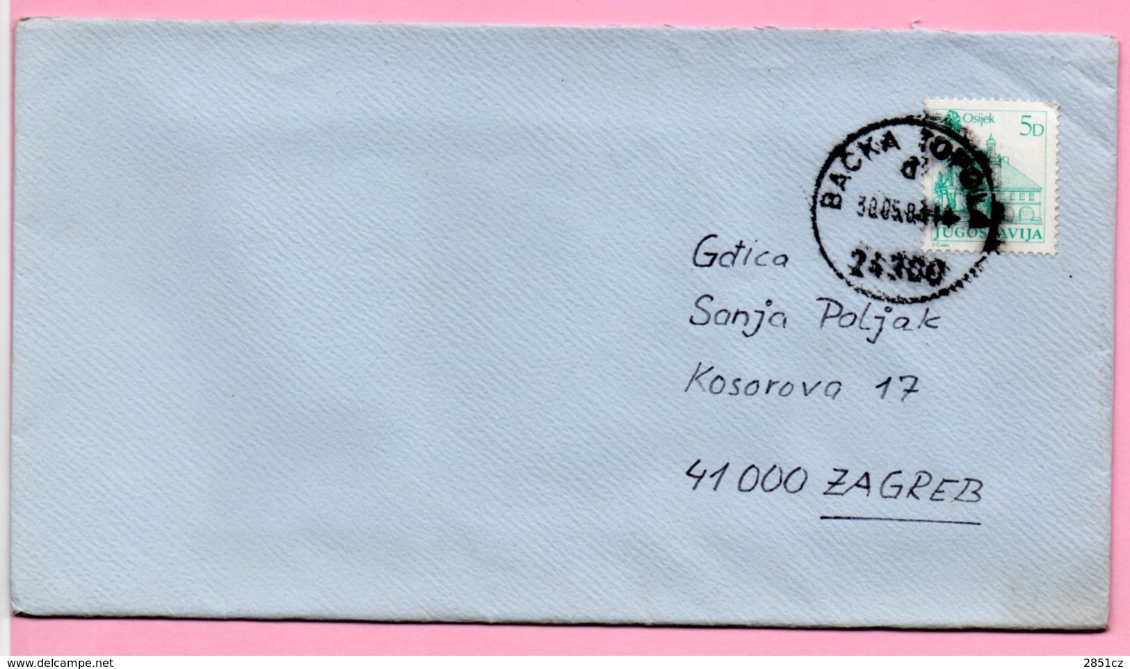 Letter - Postmark Bačka Topola, 30.5.1984., Yugoslavia - Otros & Sin Clasificación