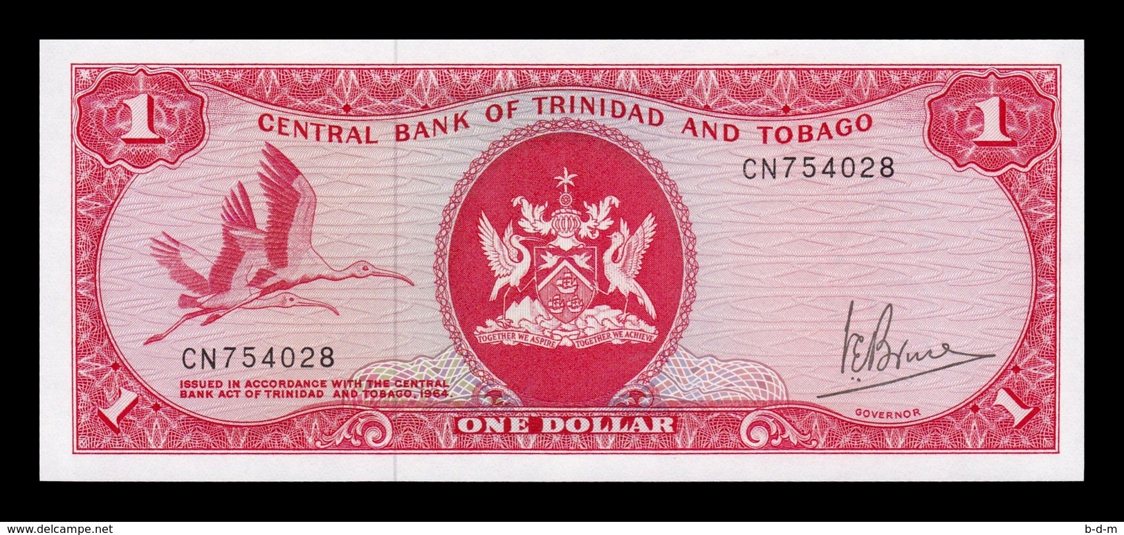 Trinidad & Tobago 1 Dollar L. 1964 (1977) Pick 30a SC UNC - Trinidad Y Tobago