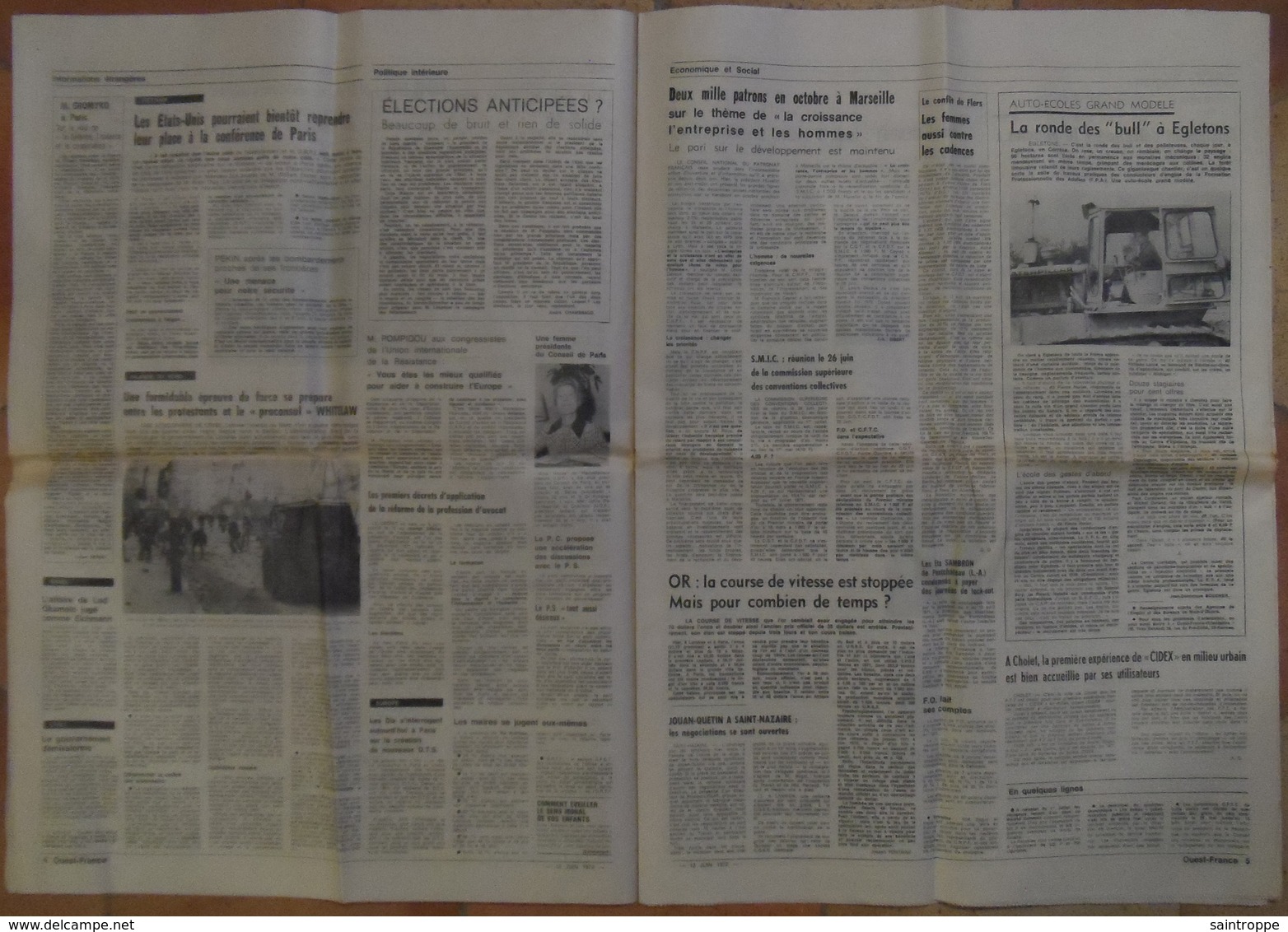 24 H Du Mans 1972.Bain De Foule Des Vainqueurs.Boxe,J.C Bouttier En 20 Questions.Egletons.Roche-sur-Yon.Annie Girardot . - 1950 à Nos Jours