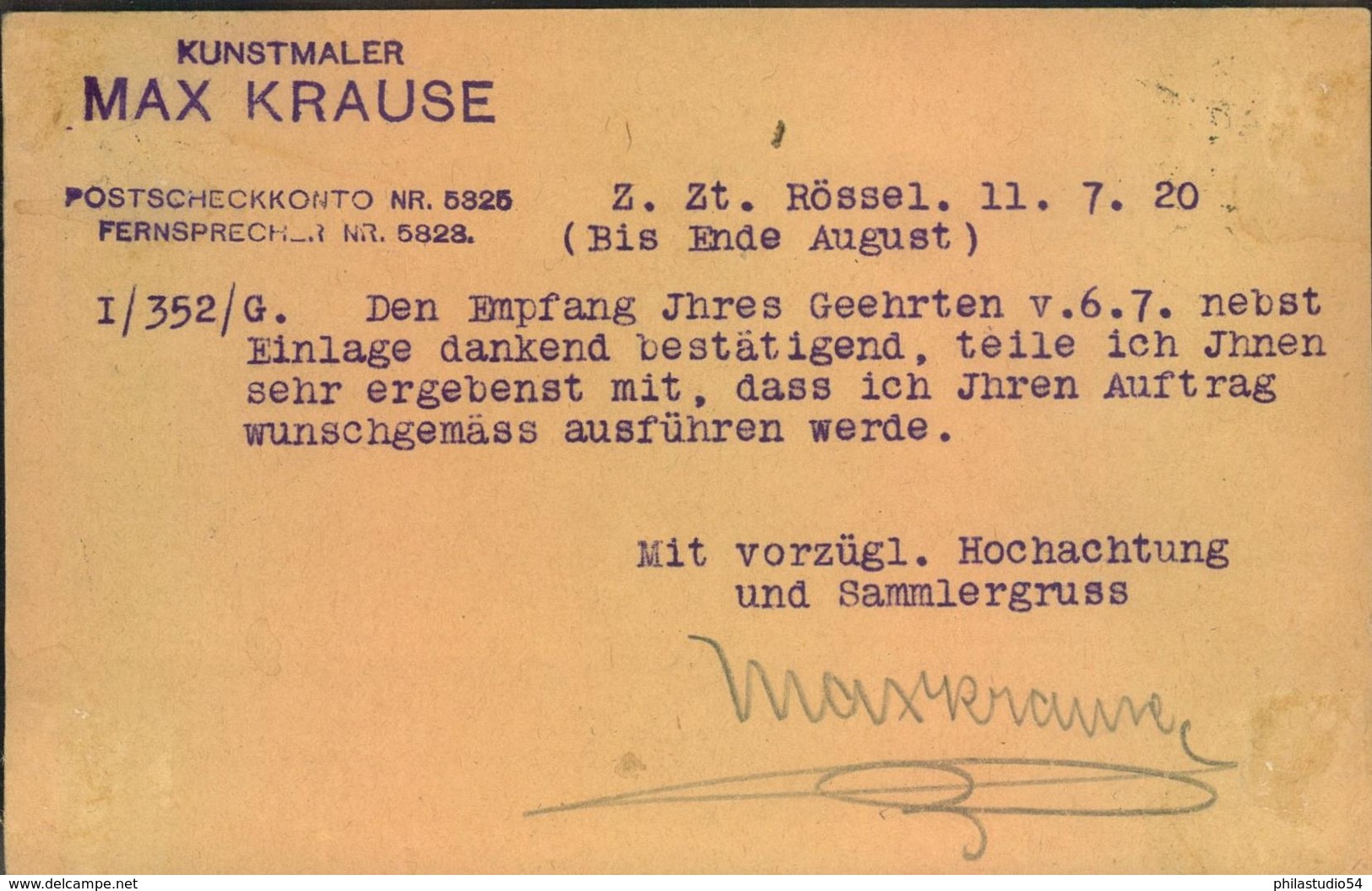 ALLENSTEIN: 1920, Bedarfs-Ganzsachenkarte Mit Zusaatzfrankatur Ab RÖSSEL - Altri & Non Classificati